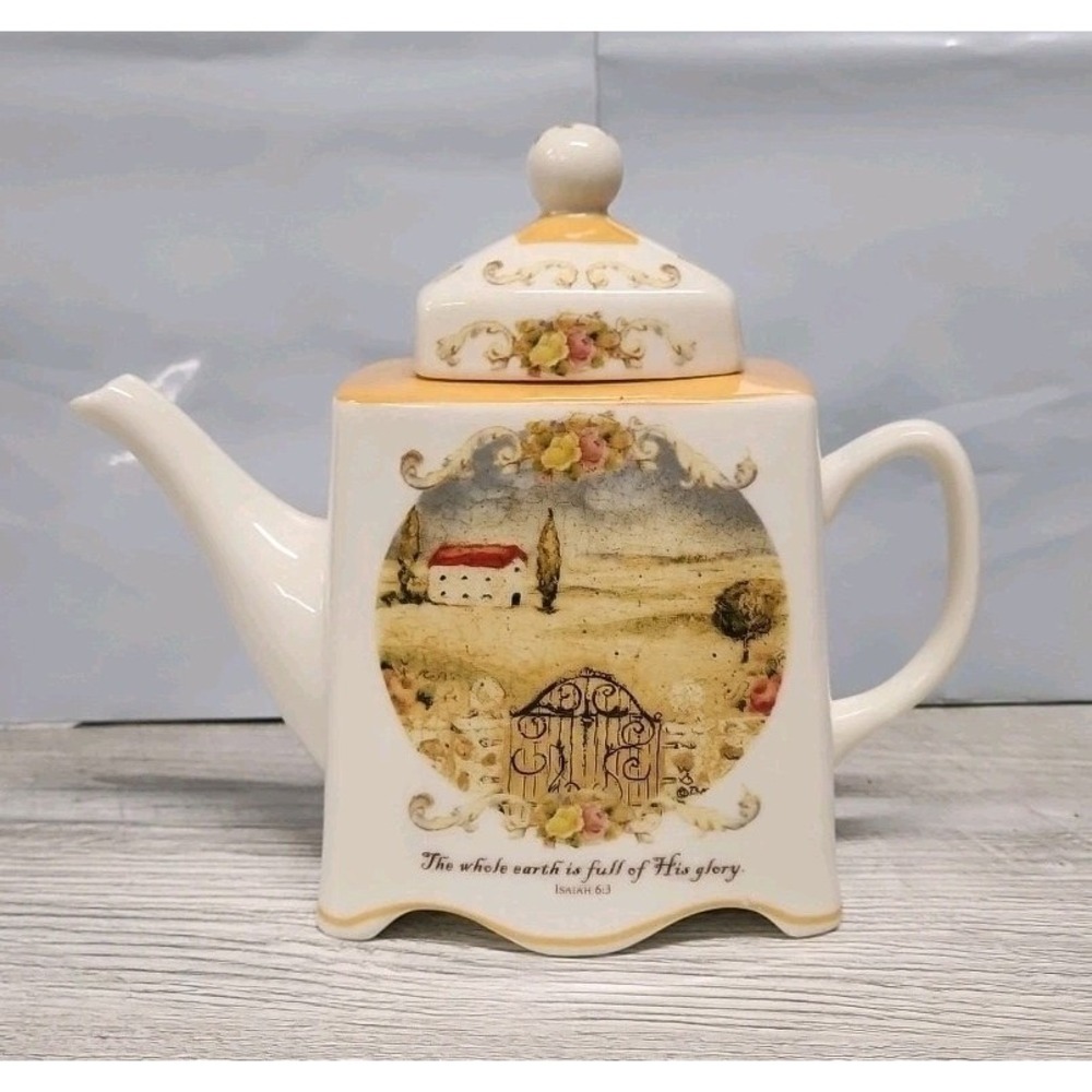 Vintage Brownlow Heritage China Teapot‎ Bonnie Griffin 2003 Casa Siena Bshelf